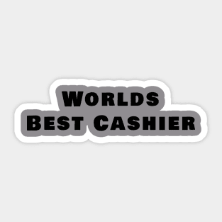 Worlds Best Cashier Sticker